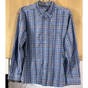 Vineyard‎ Vines OTG On The Go Performance Shirt Mens XXL  Blue Plaid